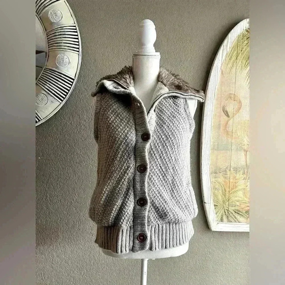 Ci Sono Lined Sweater Vest Jacket Size 5 - Picture 1 of 11